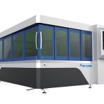 500w metalezko zuntzezko laser ebaketa makina xafla mahai bide sistema batekin