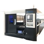 3000w zuntz cnc laser metaliko ebaketa makina gantry gidatzeko egitura bikoitza